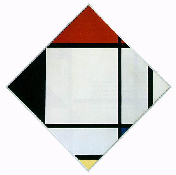 Composition of pill with red - black, blue and yellow - 1925