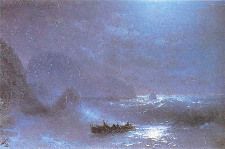 Noche Lunar En El Mar - 1895