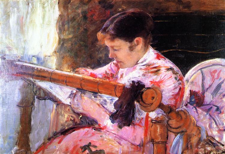 Lydia in the tapestry loom - 1881