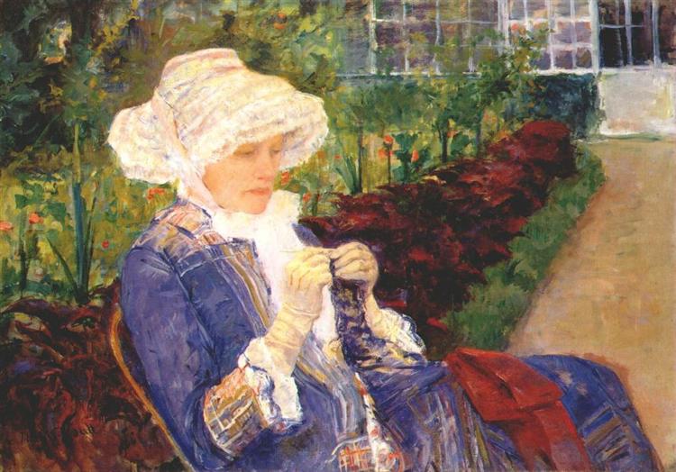 Lydia Weaving in Marly Garden - 1880