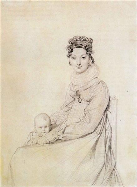 Madame Alexandre Lethiere - Nacida Rosa Meli - Y Su Hija - Letizia