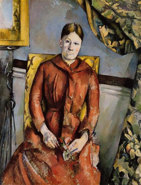 Madame Cezanne En Una Silla Amarilla - 1890