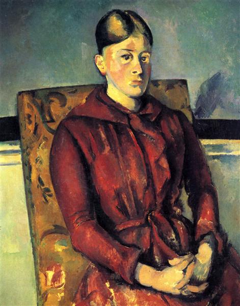 Madame Cézanne com uma poltrona amarela - 1890