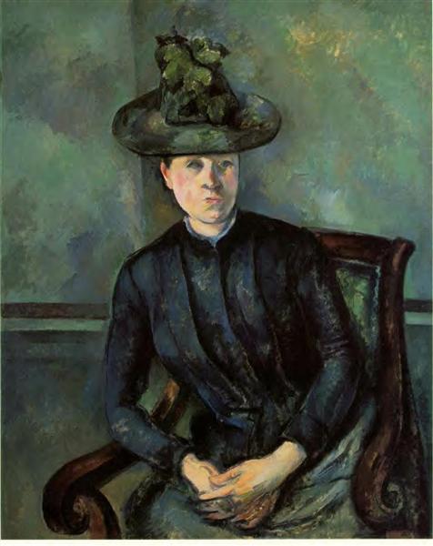 Mujer Con Sombrero Verde (Madame Cezanne) - 1895