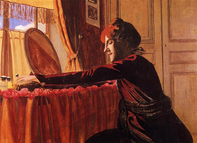 Madame Felix Vallotton sul suo tavolo da toeletta - 1899