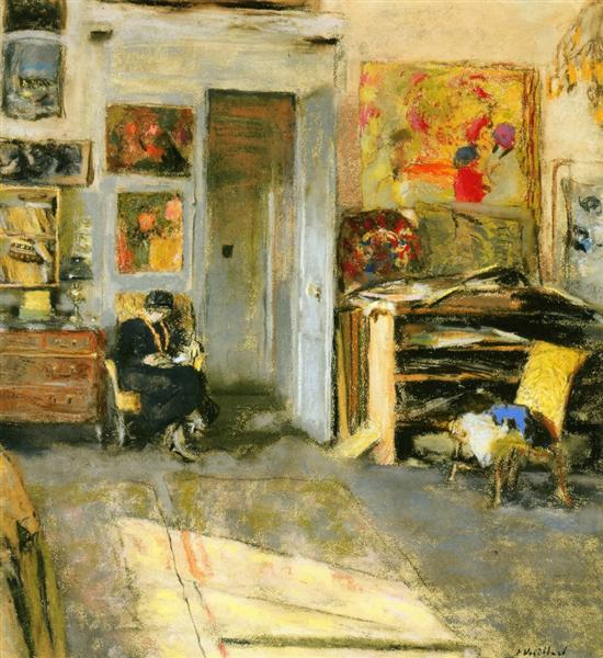 Madame Losse Hessel dans l'étude de Vuillard - 1915