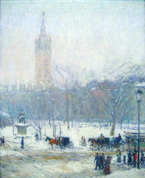 Piața Madison - Storm Snow - 1893