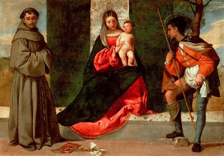 Vergine e il bambino con i santi Antonio de Padova e Roque - 1511