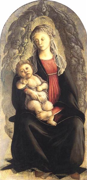 Madonna En Gloria Con Serafines - 1470