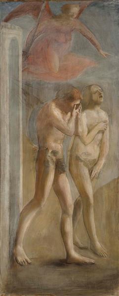 Expulsion of Adam and Eve - According to Massaccio - 1898