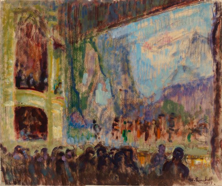 Vista interior da Opera da Finlândia - 1919