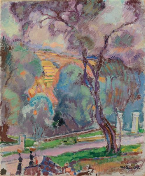 Der Blick auf den Park aus San Remo - 1913