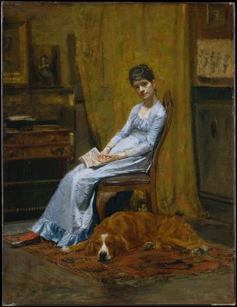 A esposa do artista e seu cão setter - 1889