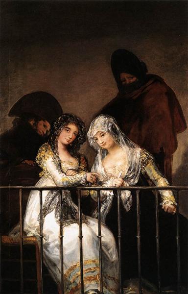 Majas sur un balcon - 1808