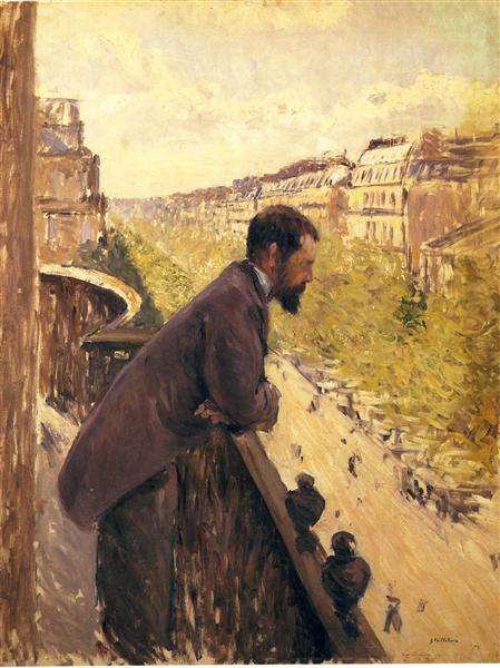 Homme sur un balcon - 1880