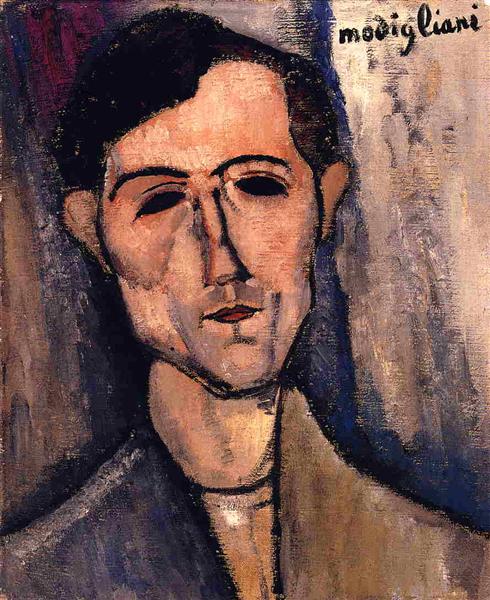 Man's head (portrait of a poet) - 1915