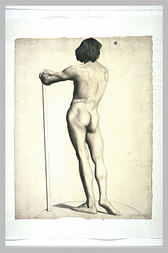 Standing man - supported by a stick - 1877