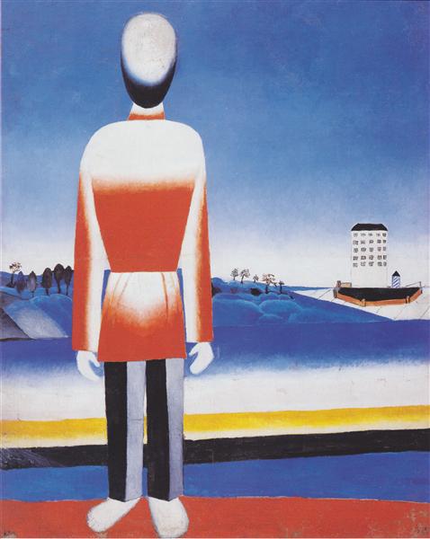 The man in the suprematist landscape - 1930