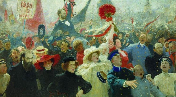 Manifestation. 17. oktober 1905 - 1907