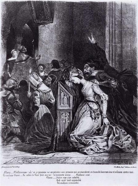 Margarita dans l'église avec les mauvais esprits - 1828