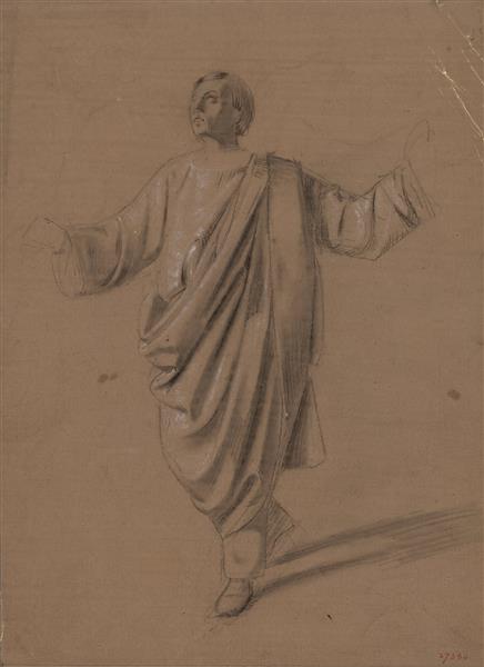 Academic study of a male figure - 1858