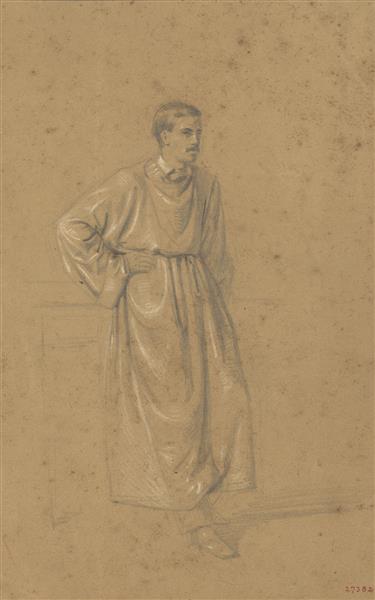 Academic study of a male figure - 1858