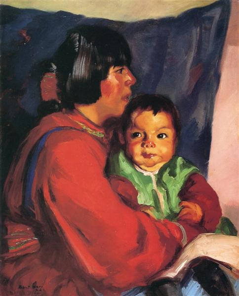 Maria e o bebê - 1917