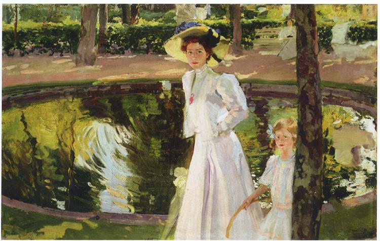 Marian in Los Jardines - La Granja - 1907