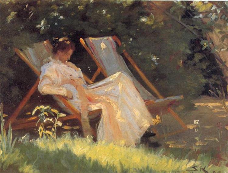 Maria dans le jardin - 1893