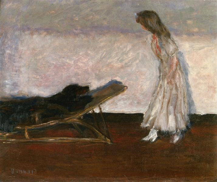 Marthe et le chien - noir - 1905