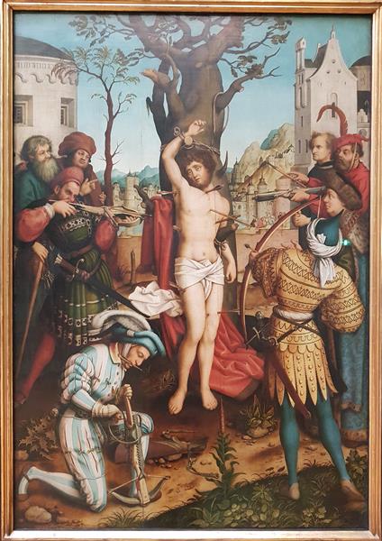 Das MARTYRIUM DES HL. Sebastián (Sebastiansaltar) - 1516