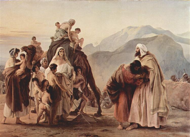 Setkání Jacob a Esau - 1844