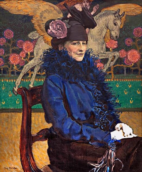 La femme de l'artiste avec Pegaso - 1913