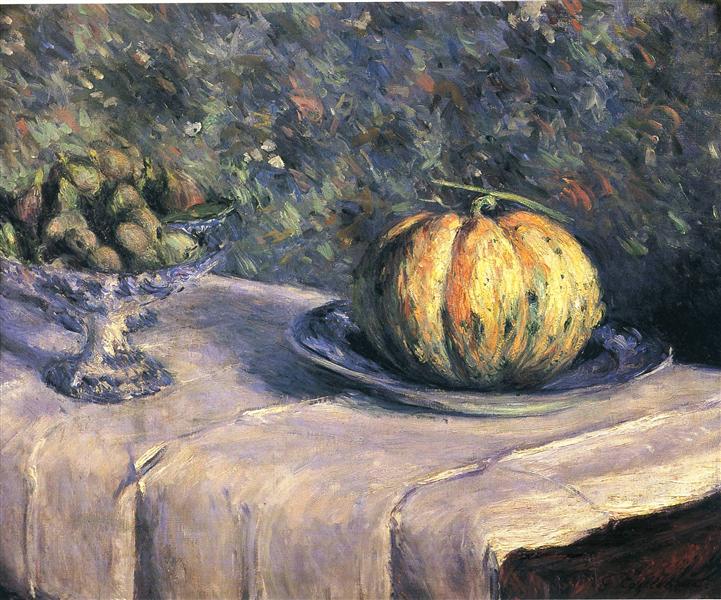 Melonenschale und Früchte mit Feigen - 1882