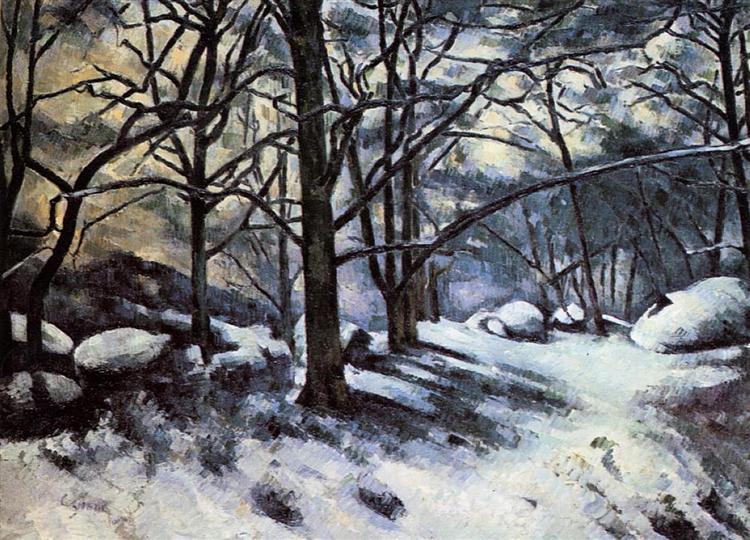 Mélange de neige. Fuentebleau - 1880