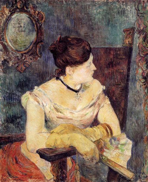 Gauguin Mette mit einem Nachtkleid - 1884