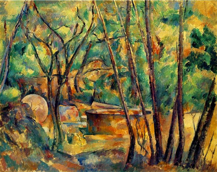 Mill and cistern stone under the trees - 1894