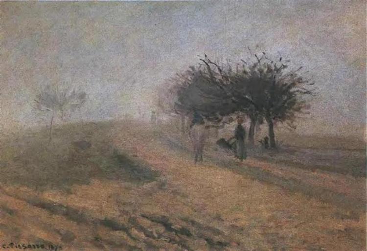 Misty Morning at Creil - 1873