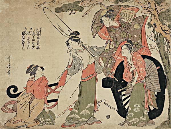 Mitate Del Carro Roto - Mostrando Un Episodio De La Pelea Entre Michizane Y Fujiwara