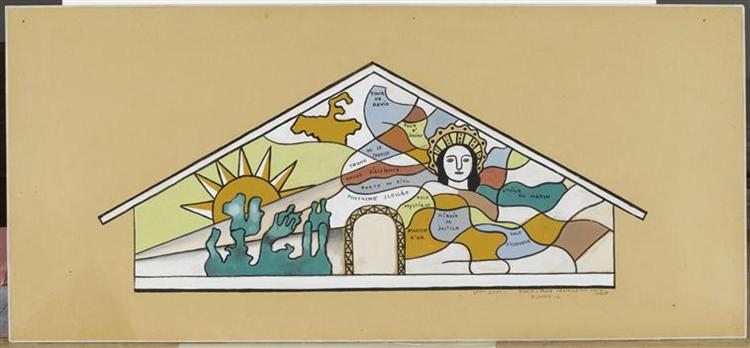 Mobble for the Mosaic of the Church of Our Lady of all graces - 1947