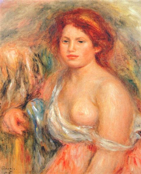 Modèle de poitrine nue - 1916