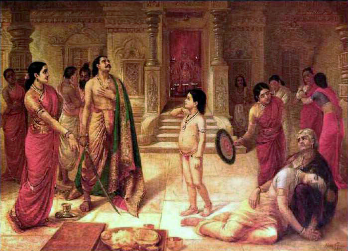 Mohini e Rugmana para matar seu próprio filho Ravi Varma - 1899