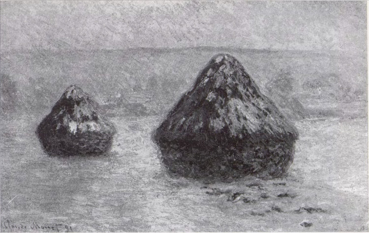 Piles of Grain in Winter - 1891