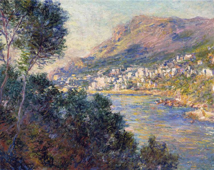 Montecarlo aus Roquebrune - 1884 gesehen