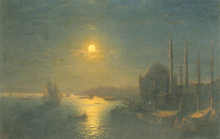 Bosforo View in the Moonlight - 1884