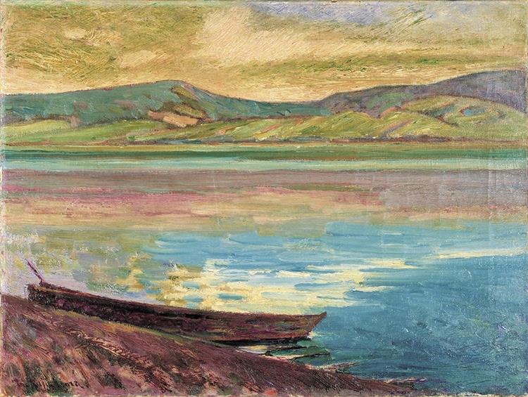 Morning by Lake Yamanaka - 1916