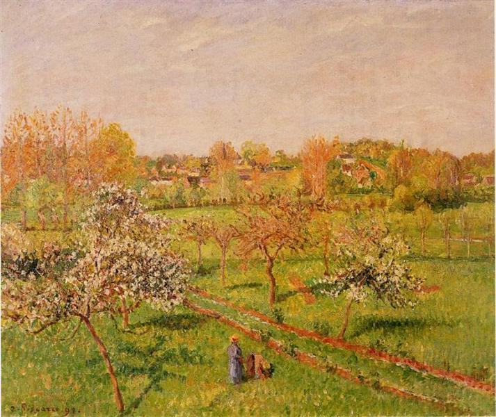 Morning - Apple Trees in Bloom - Eragny - 1898