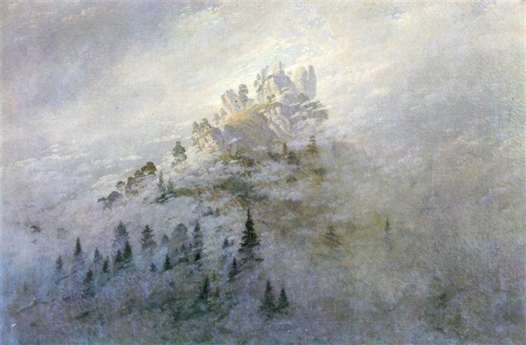 Morgen tåke på fjellet - 1808