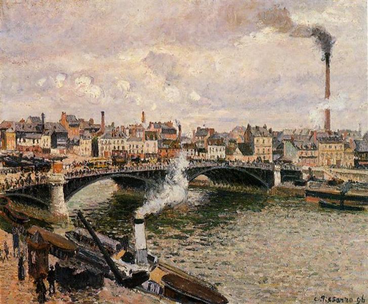 Jutro - pochmurny dzień - Rouen - 1896