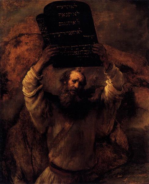 Moses brechen die Tische des Gesetzes - 1659